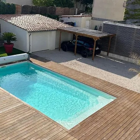 Ali Avec Piscine Et Jacuzzi A450m Du La Mer!